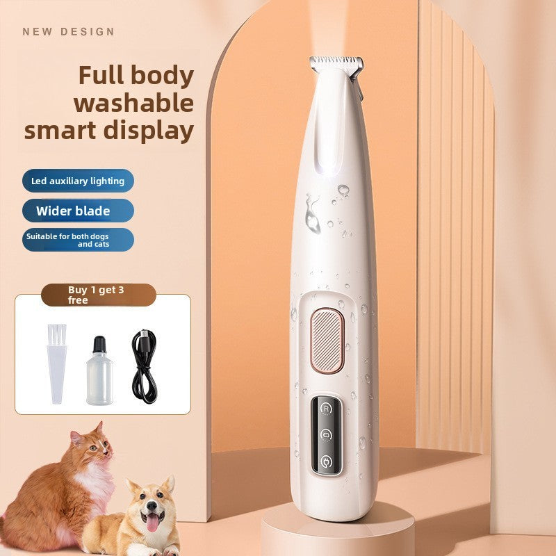 Pet Electric Clipper with LED Light for Paw Grooming