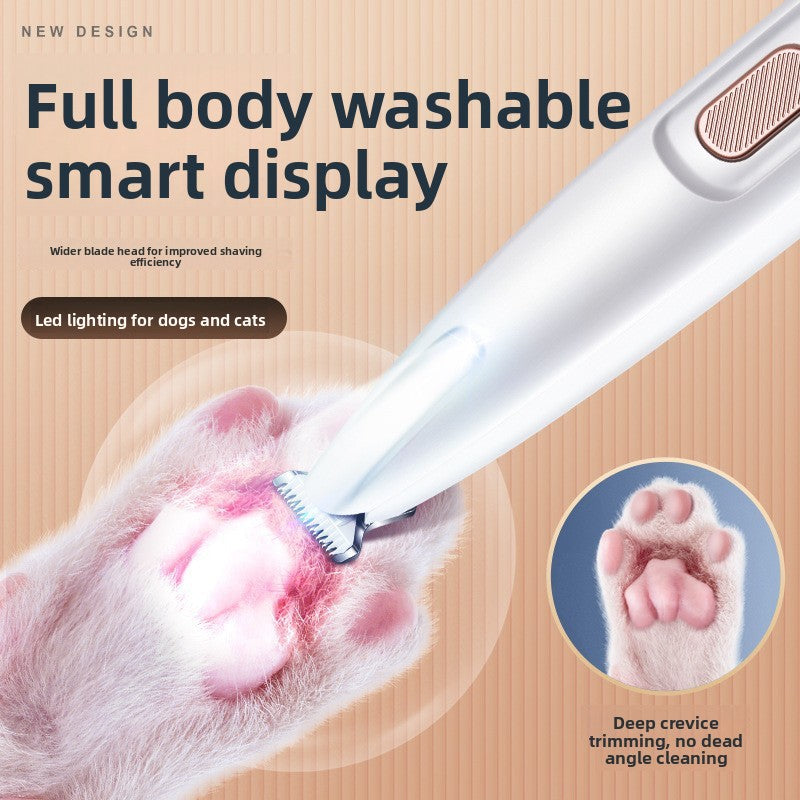 Pet Electric Clipper with LED Light for Paw Grooming