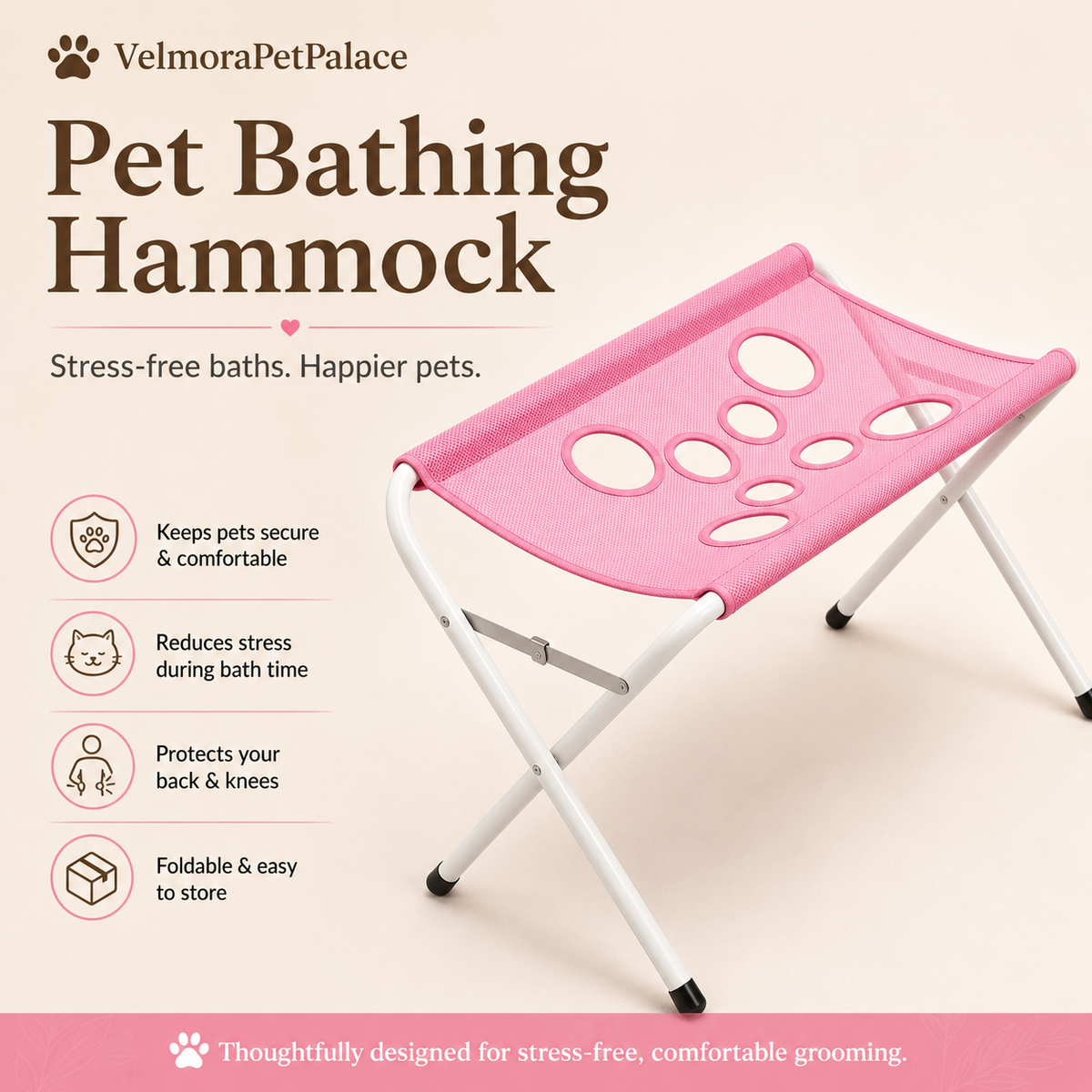 Foldable Pet Bathing Stand Cat And Dog Bath Hammock
