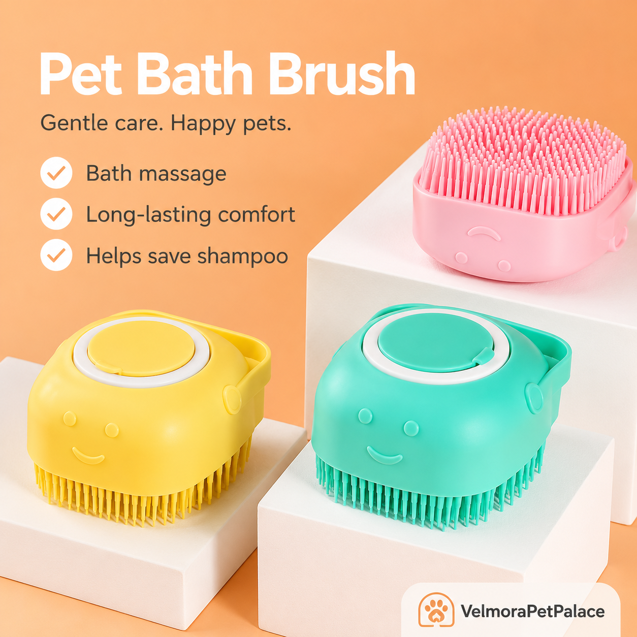 Silicone Pet Bath Massage Brush