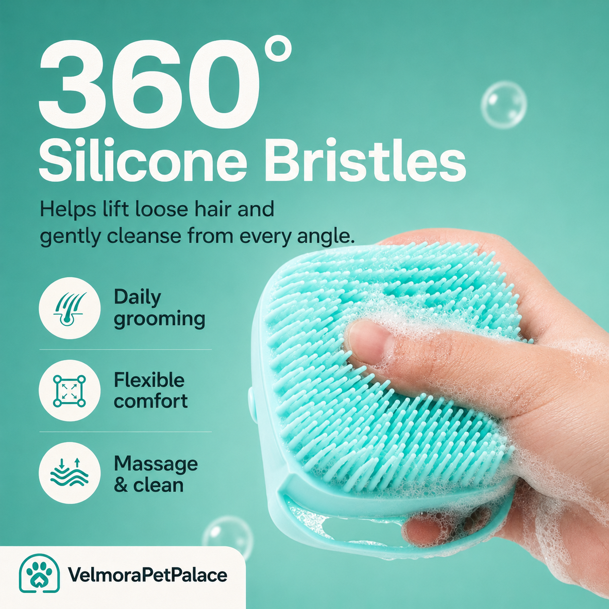 Silicone Pet Bath Massage Brush