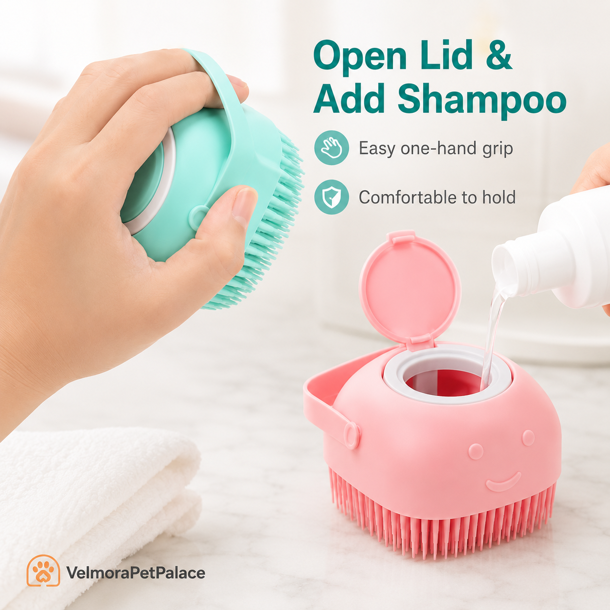 Silicone Pet Bath Massage Brush