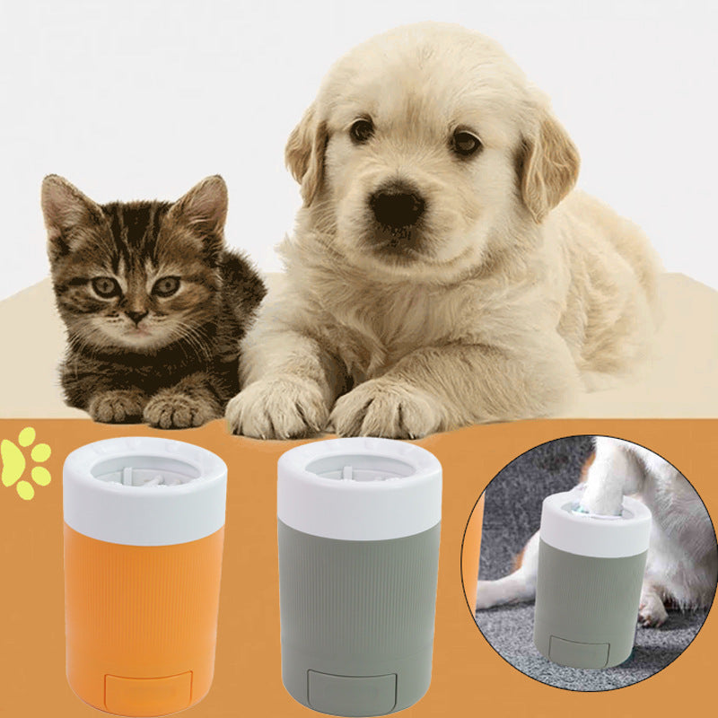 Semi-automatic pet foot-washing cup